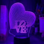Love Heart Nightlight iLightBox 3D™ Lamp - iLightBox 3D®