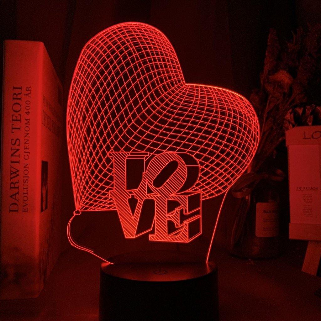 Love Heart Nightlight iLightBox 3D™ Lamp - iLightBox 3D®