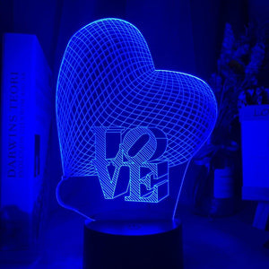 Love Heart Nightlight iLightBox 3D™ Lamp - iLightBox 3D®