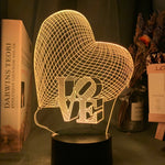 Love Heart Nightlight iLightBox 3D™ Lamp