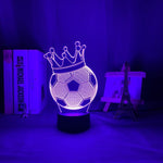 Crowned Soccer Ball Nightlight iLightBox 3D™ Lamp - iLightBox 3D®