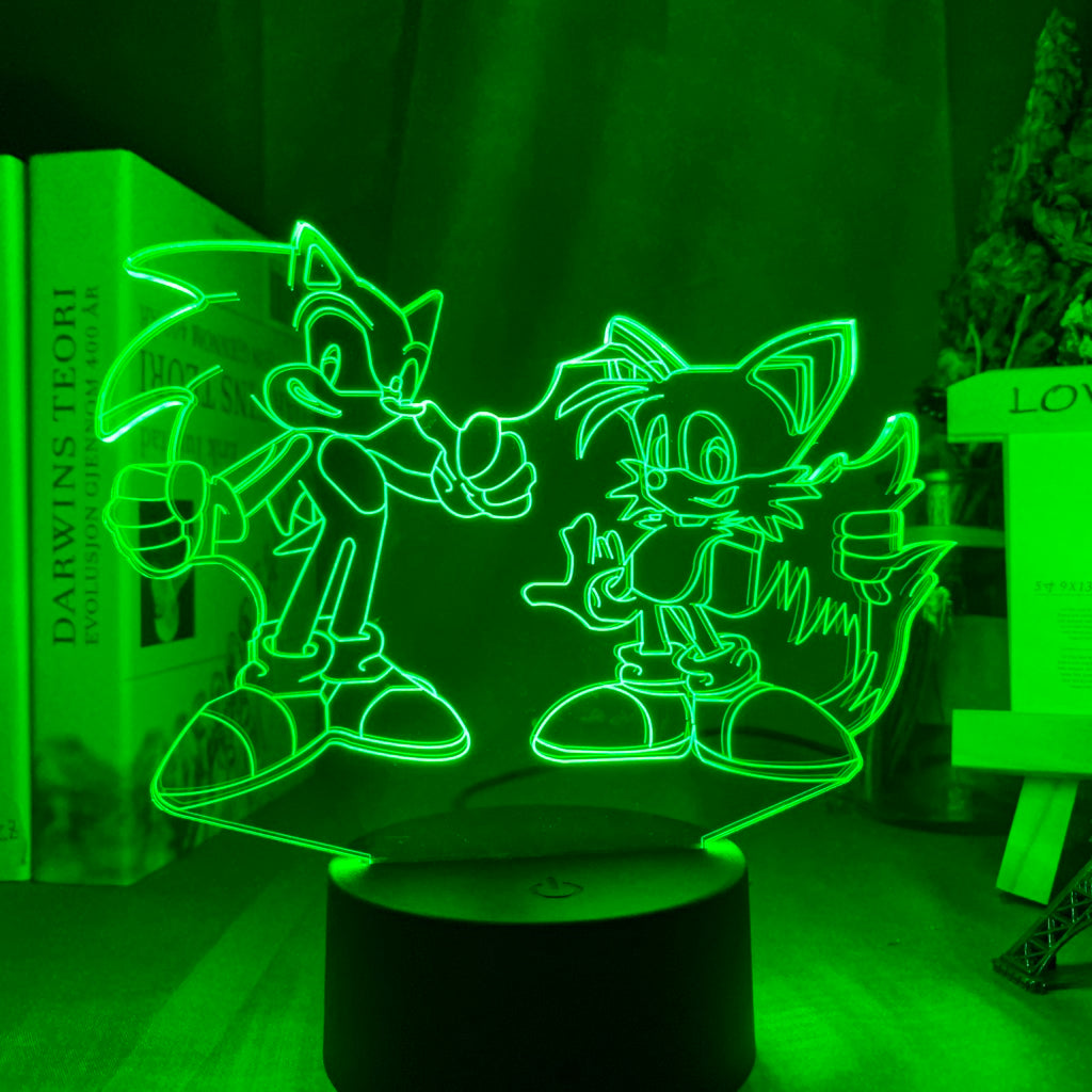 Sonic: The Hedgehog and Tails Nightlight iLightBox 3D™ Lamp