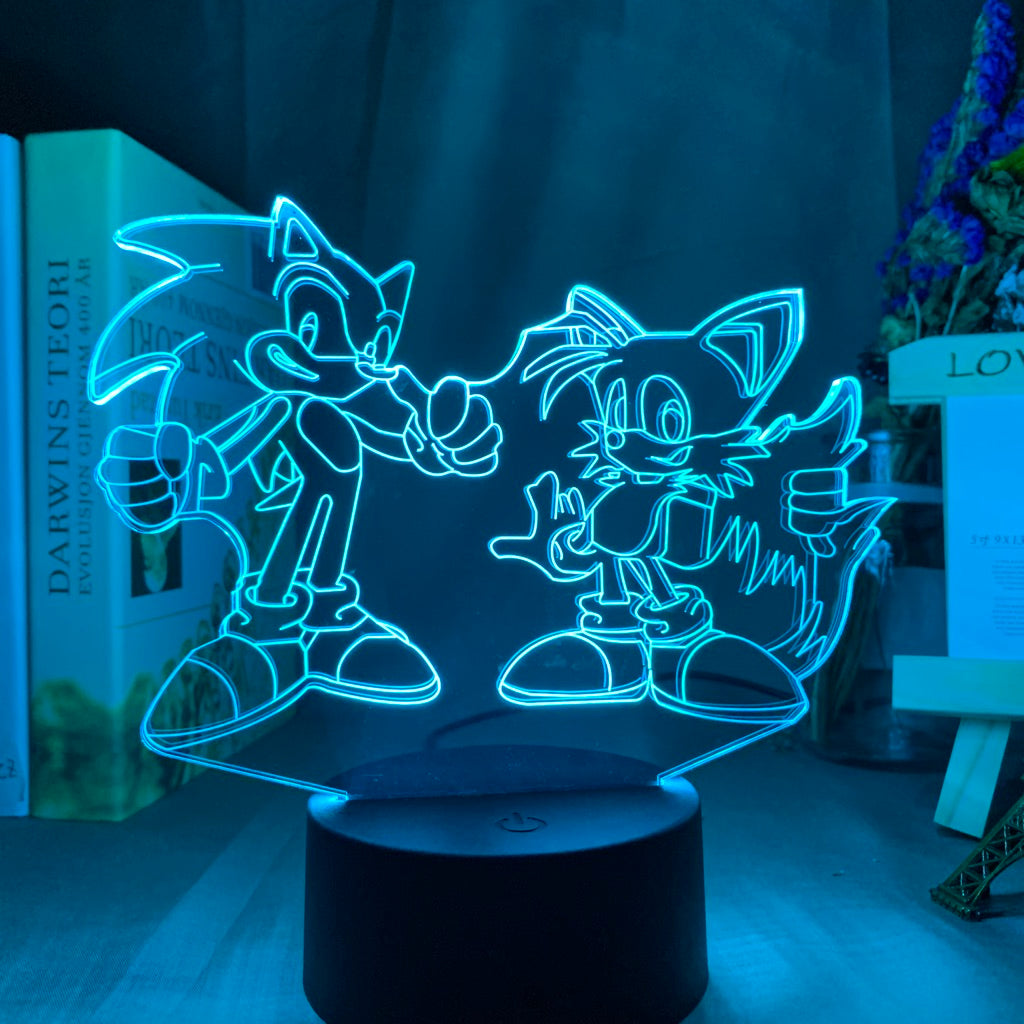 Sonic: The Hedgehog and Tails Nightlight iLightBox 3D™ Lamp