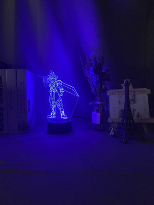 Final Fantasy VII: Cloud Strife Nightlight iLightBox 3D™ - iLightBox 3D®