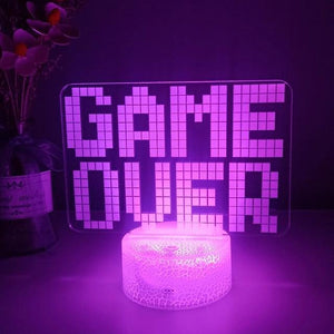 Game Over Nightlight iLightBox 3D™ Lamp - iLightBox 3D®