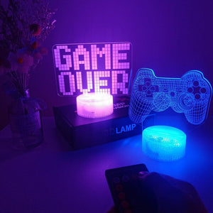 Game Over Nightlight iLightBox 3D™ Lamp - iLightBox 3D®