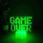 Game Over Nightlight iLightBox 3D™ Lamp - iLightBox 3D®