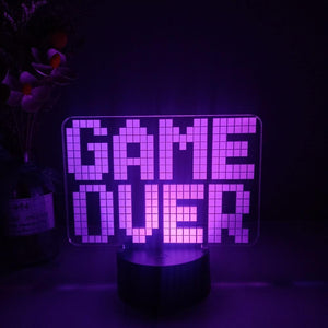 Game Over Nightlight iLightBox 3D™ Lamp - iLightBox 3D®
