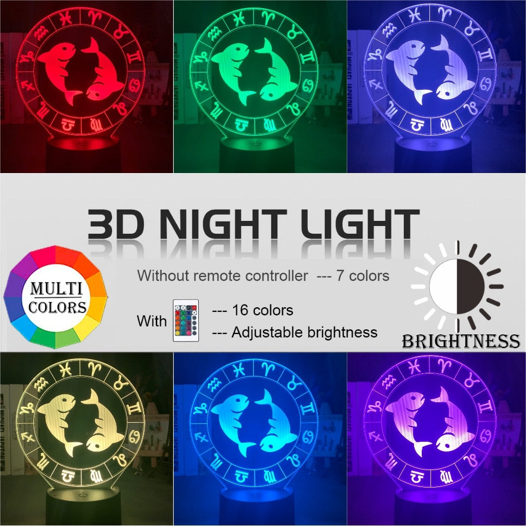 Pisces Nightlight iLightBox 3D™ Lamp