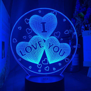 I Love You Nightlight iLightBox 3D™ Lamp - iLightBox 3D®