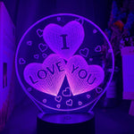 I Love You Nightlight iLightBox 3D™ Lamp - iLightBox 3D®