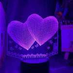 Hearts Hologram Nightlight iLightBox 3D™ Lamp - iLightBox 3D®