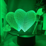 Arrow Through Hearts Nightlight iLightBox 3D™ Lamp - iLightBox 3D®